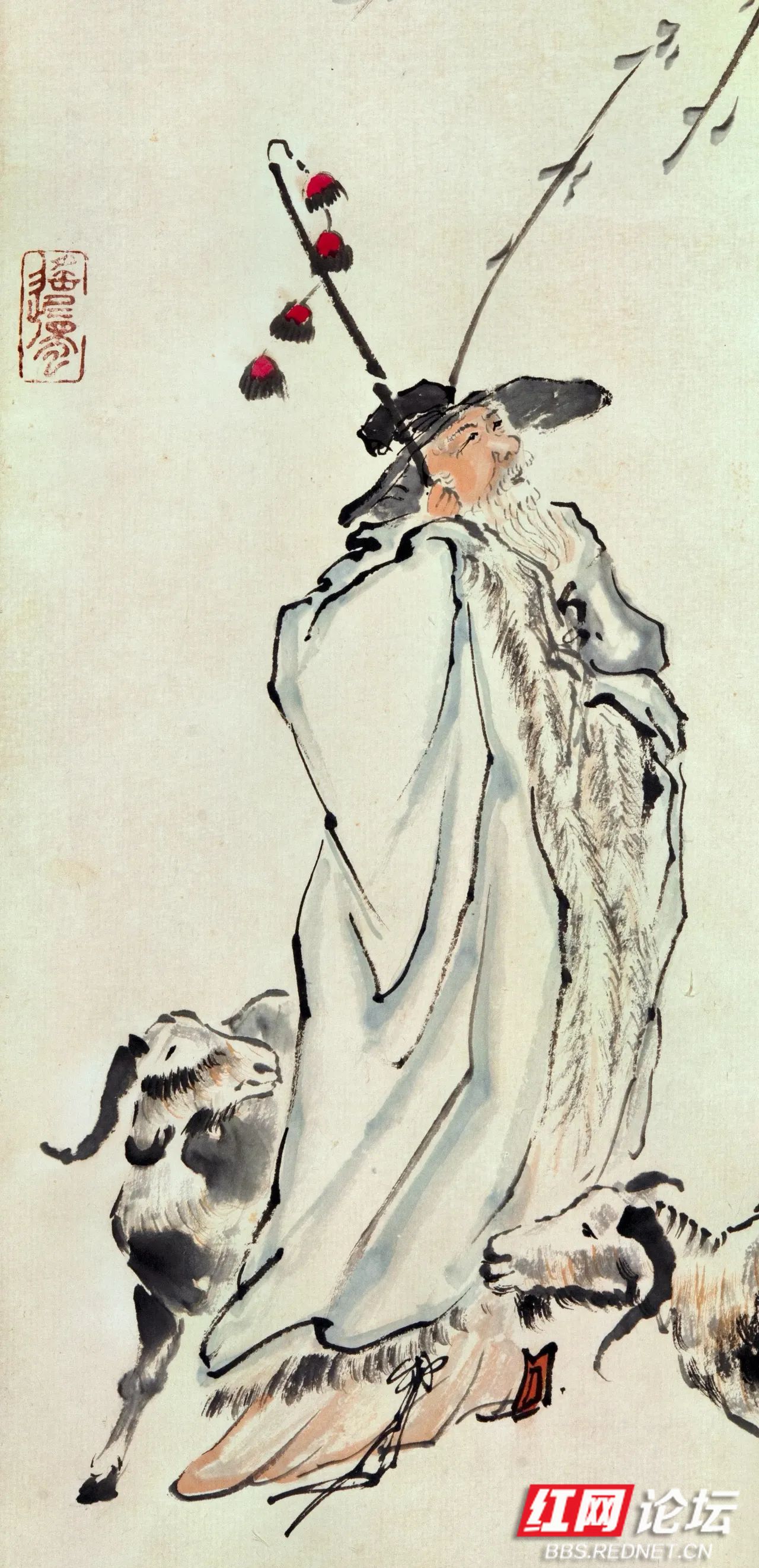 题清八大山人款苏武牧羊图