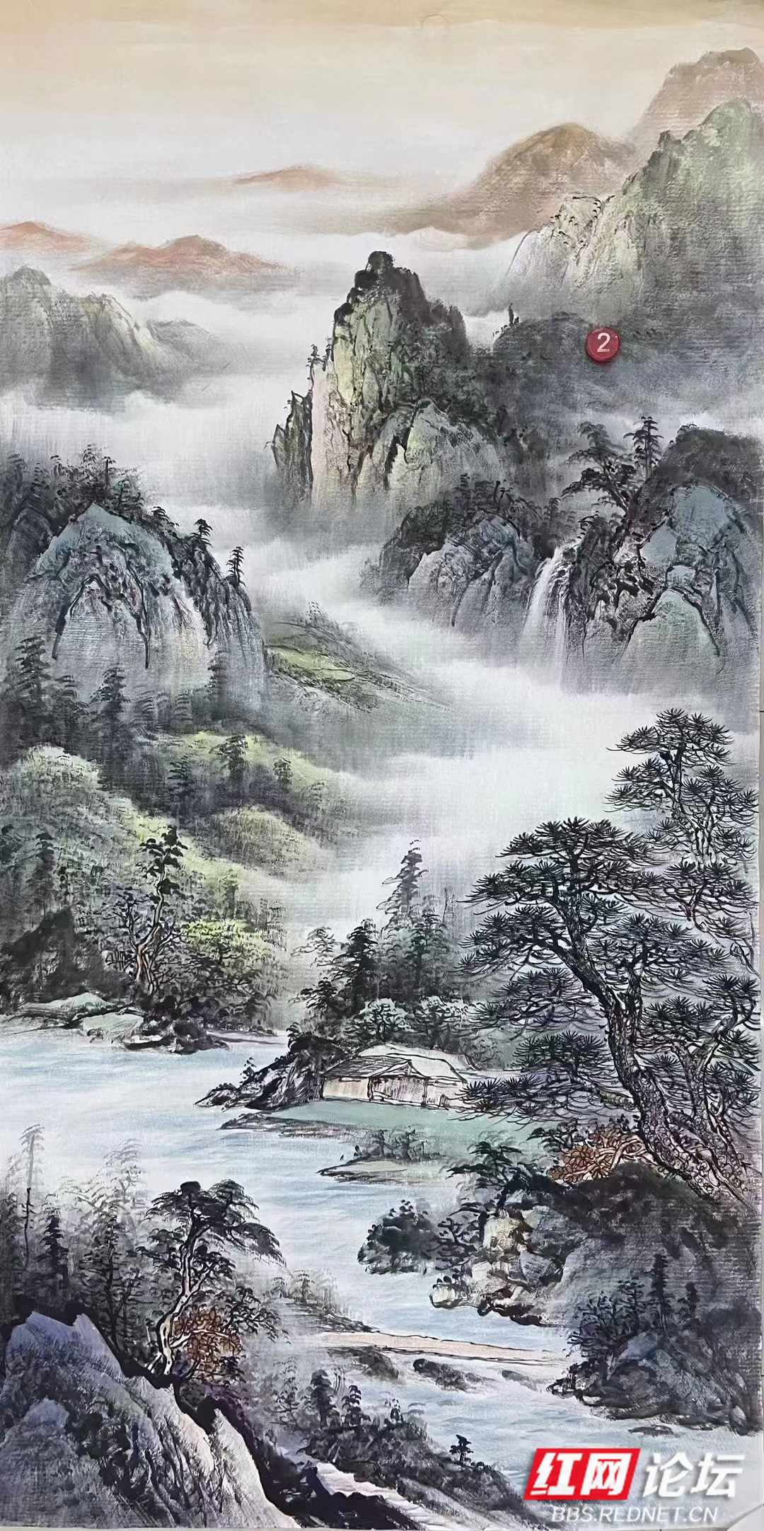 山水画《玄关山水》